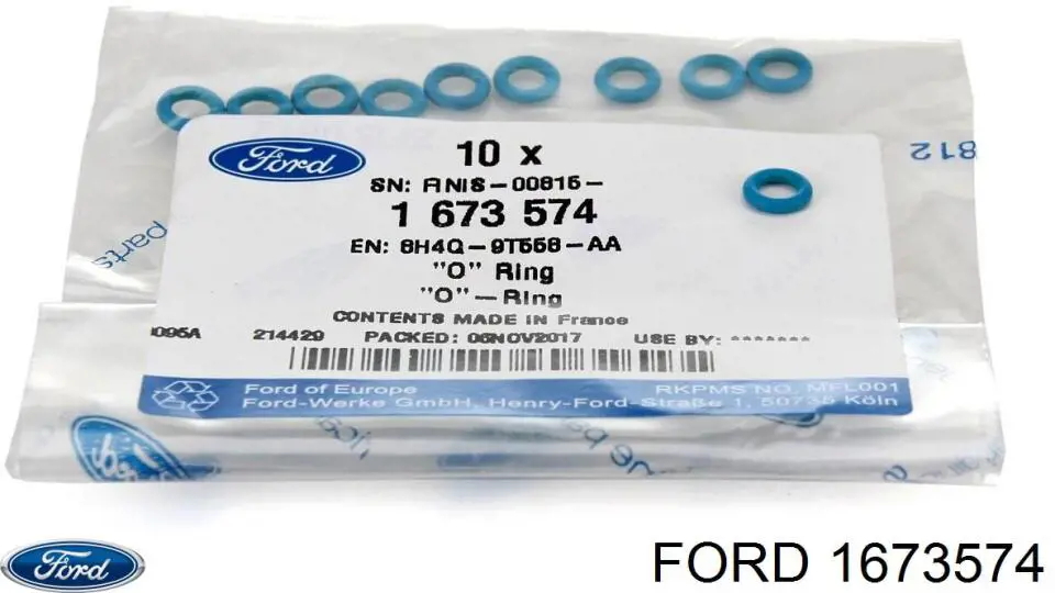 Do koszyka 1673574 Ford Pierścień uszczelniający króciec rury tłocznej wtryskiwacza