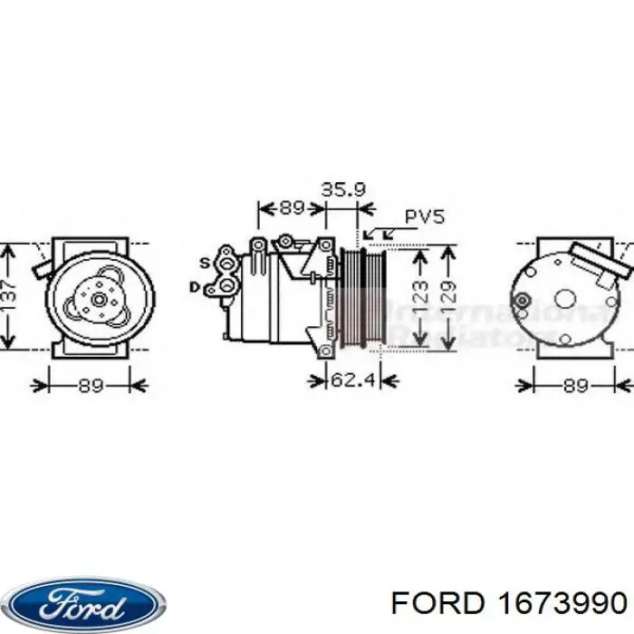 Do koszyka 1673990 Ford Sprężarka klimatyzacji