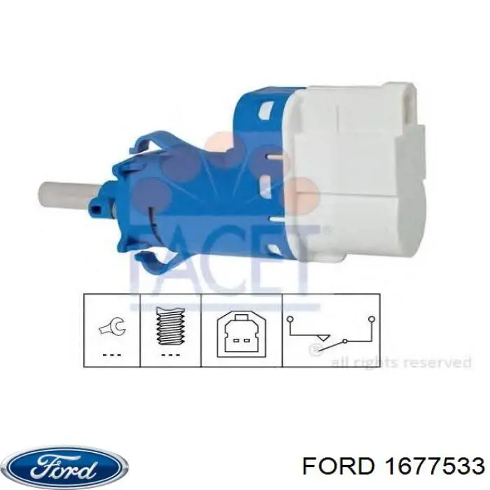 Czujnik włącznika świała stop Ford 1677533 cena, od 28,15 USD