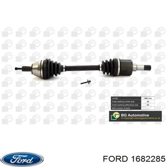 1682285 Ford Półoś napędowa przednia lewa