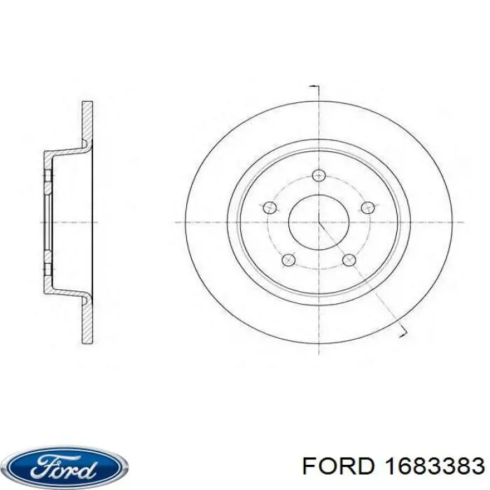 Do koszyka 1683383 Ford Tarcza hamulcowa tylna