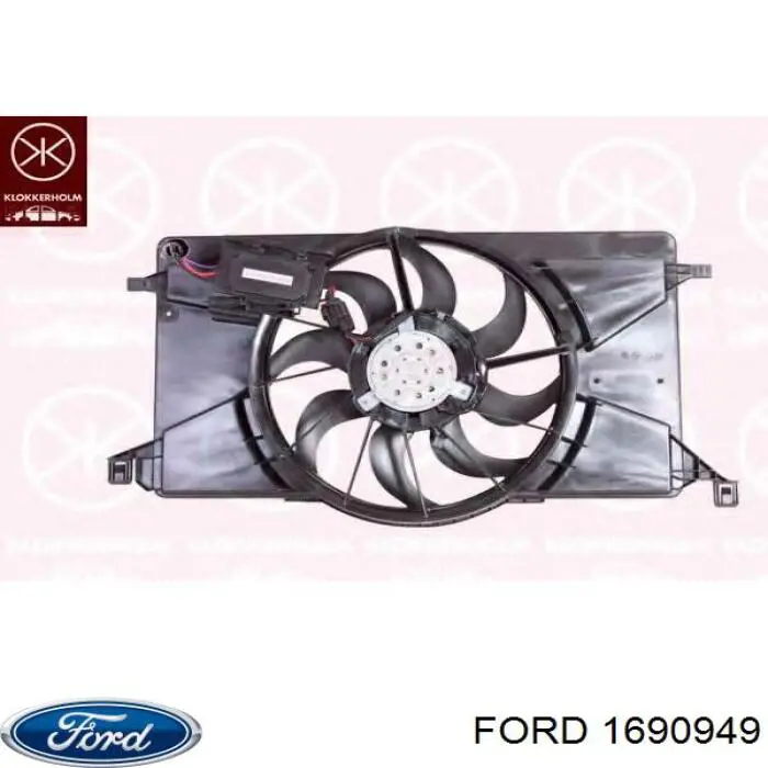 1690949 Ford Wentylator elektryczny układu chłodzenia kompletny (silnik+wirnik)