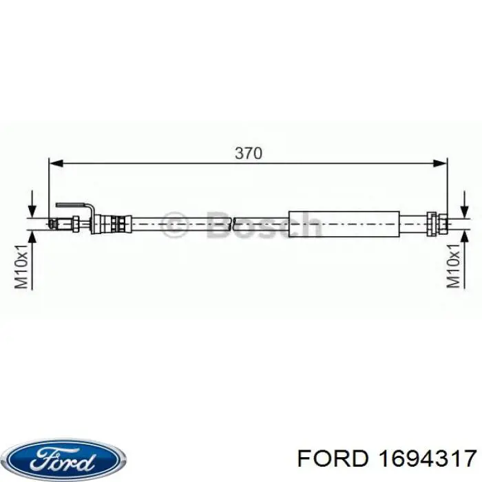 Przewód hamulcowy przedni Ford 5350915 cena, od 11,89 USD