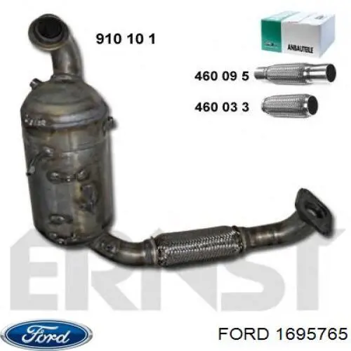 1695765 Ford Filtr cząstek stałych układu wydechowego