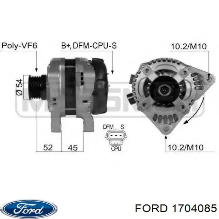 Do koszyka 1704085 Ford Alternator