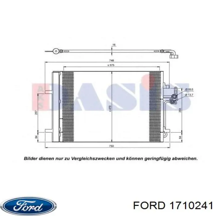 Chłodnica klimatyzacji Ford 1710241 cena, od 119,17 USD