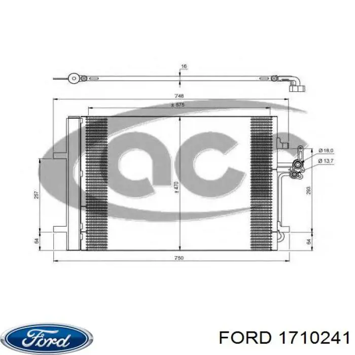 Do koszyka 1710241 Ford Chłodnica klimatyzacji