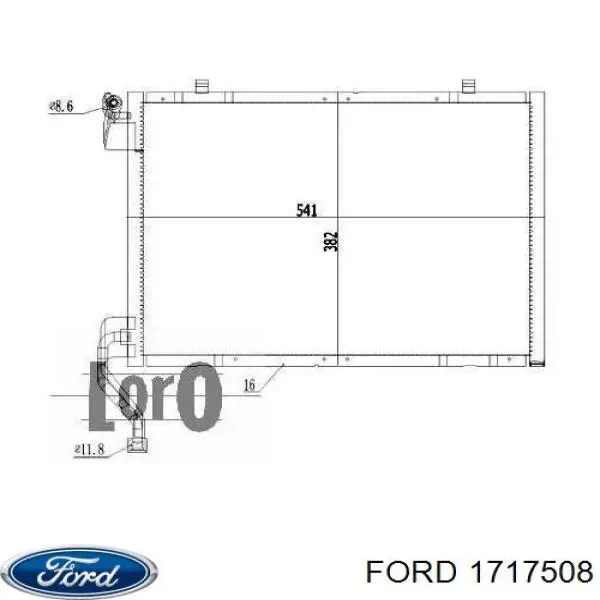 Do koszyka 1717508 Ford Chłodnica klimatyzacji