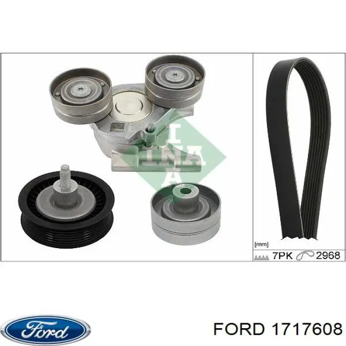 Do koszyka 1717608 Ford Rolka prowadząca, kierunkowa paska napędowego