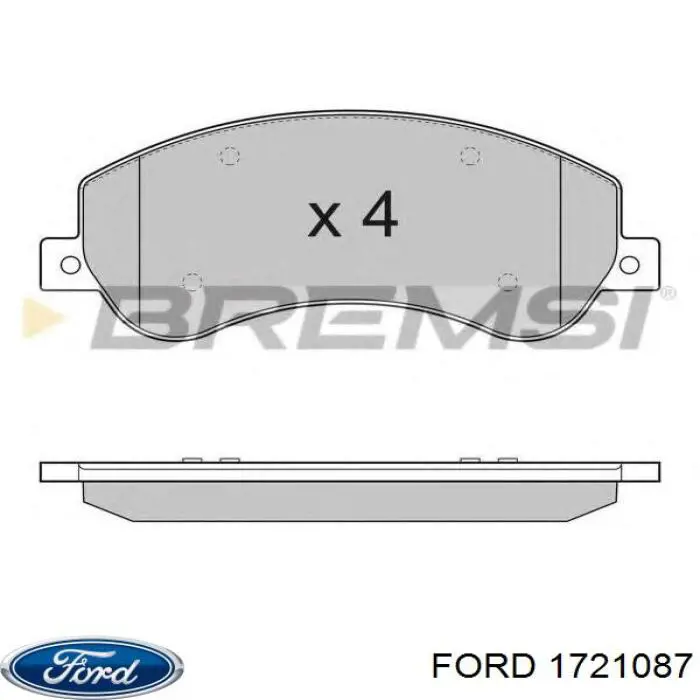 Do koszyka 1721087 Ford Klocki hamulcowe przednie tarczowe