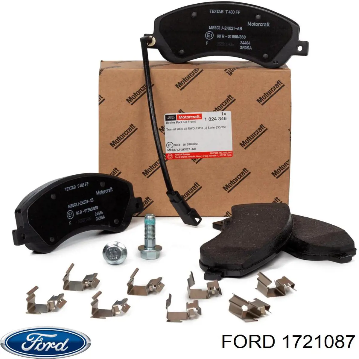 Klocki hamulcowe przednie tarczowe Ford 1721087 cena, od 28,62 USD