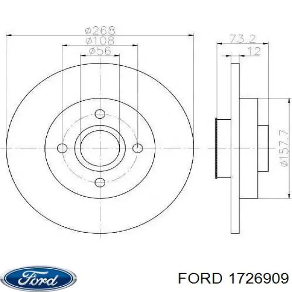 Listwa kierownicza (maglownica) Ford 1726909 cena, od 90,24 USD