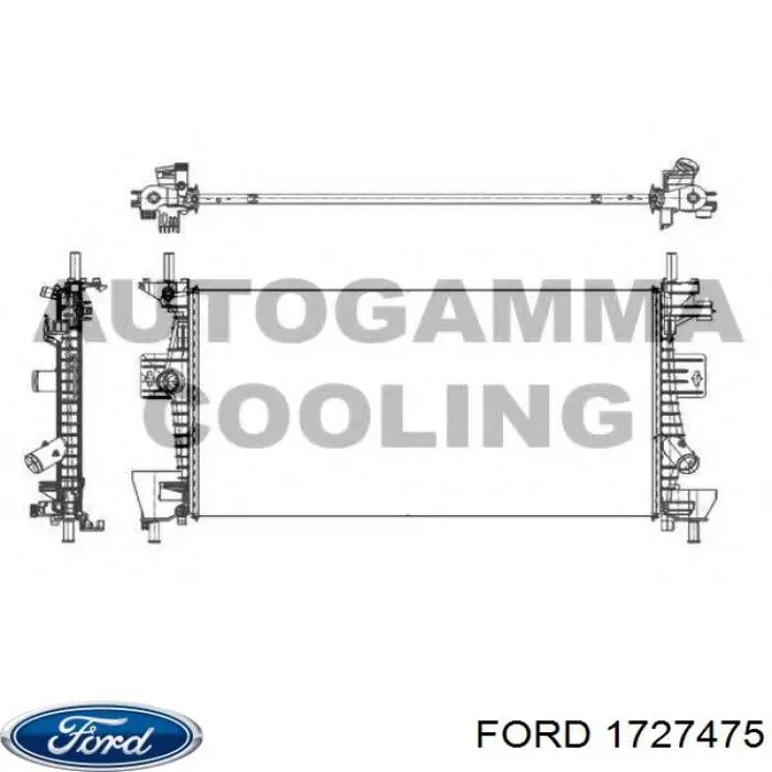 Do koszyka 1727475 Ford Chłodnica silnika