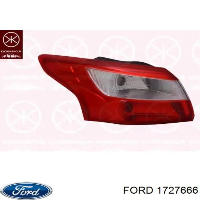 Lampa zespolona tylna lewa zewnętrzna Ford 1727666 cena, od 84,66 USD