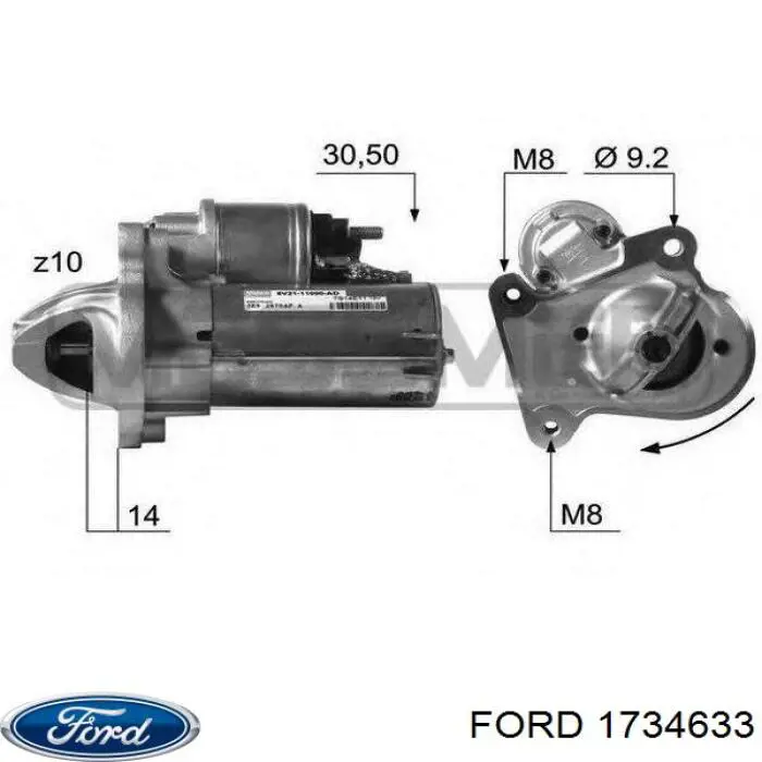 Rozrusznik 1734633 Ford