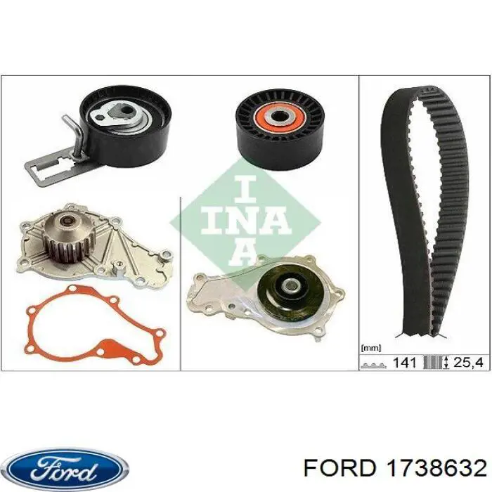 Pasek rozrządu, zestaw Ford 1738632 cena, od 93,79 USD