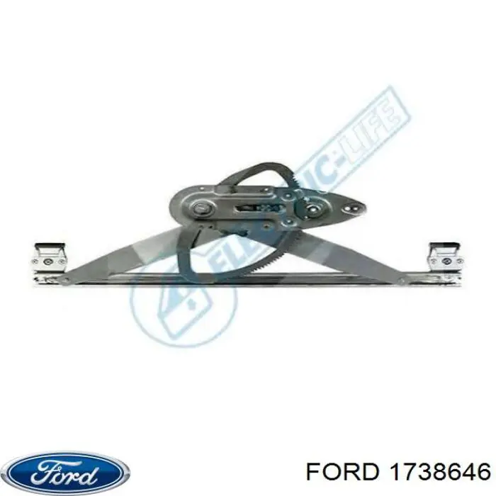 Mechanizm podnoszenia szyby drzwi przednich prawych Ford 1738646 cena, od 51,08 USD