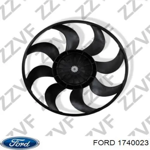 Do koszyka 1740023 Ford Wentylator elektryczny układu chłodzenia kompletny (silnik+wirnik)