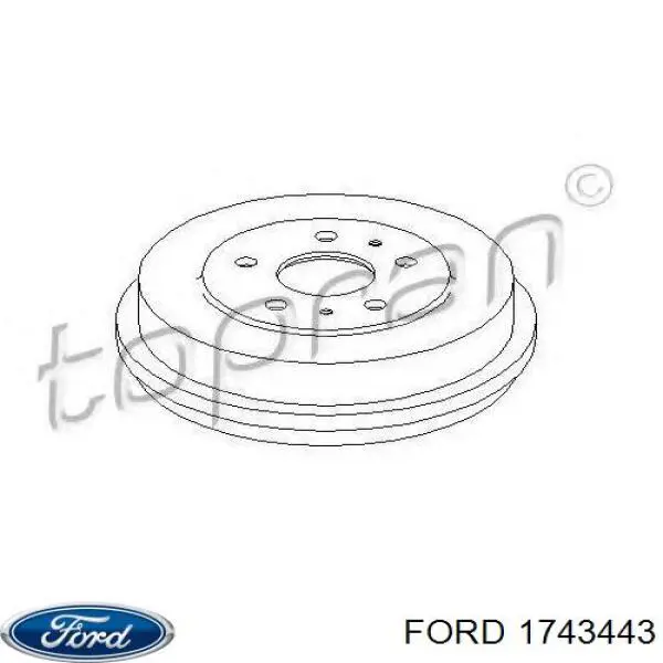 Do koszyka 1743443 Ford Bęben hamulcowy tylny