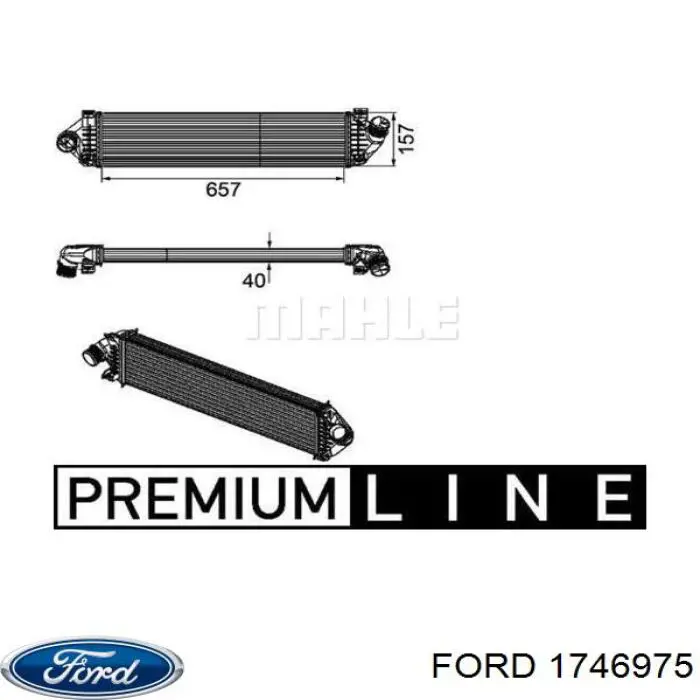 Do koszyka 1746975 Ford Chłodnica intercoolera