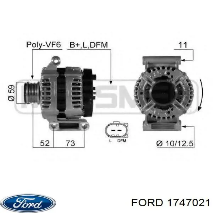 Alternator 1747021 Ford
