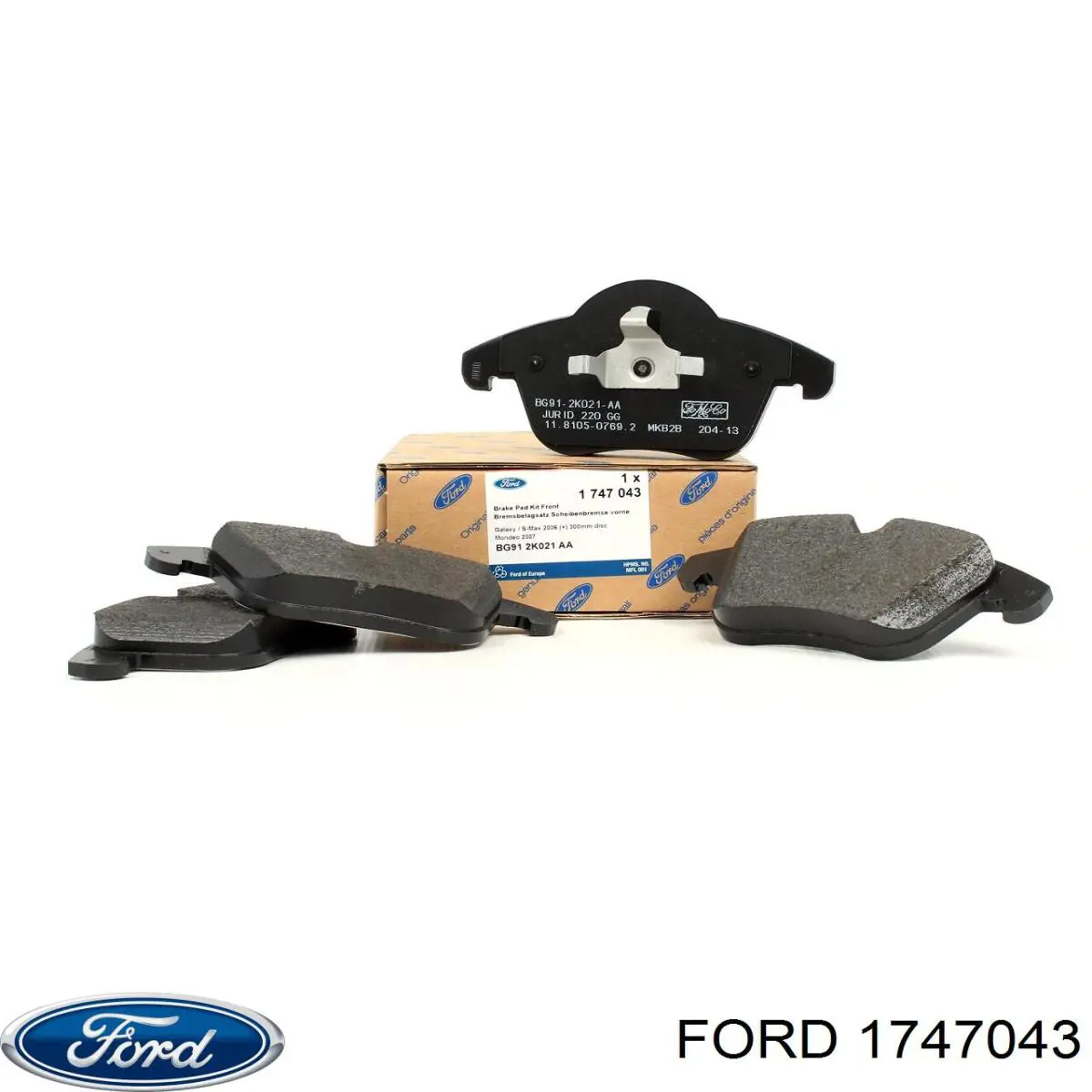 Klocki hamulcowe przednie tarczowe Ford 1747043 cena, od 27,22 USD