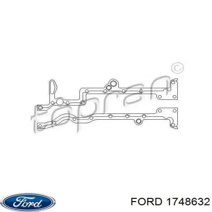 Uszczelka miski olejowej kadłuba (bloku silnika) górna Ford 1748632 cena, od 27,00 USD