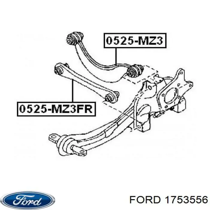 Wahacz zawieszenia tylnego dolny lewy/prawy Ford 1753556 cena, od 21,55 USD