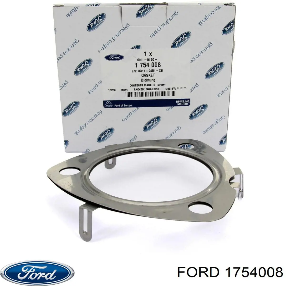 1754008 Ford Uszczelka rury odbiornika tłumika