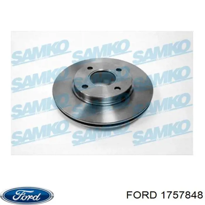Do koszyka 1757848 Ford Tarcza hamulcowa przednia