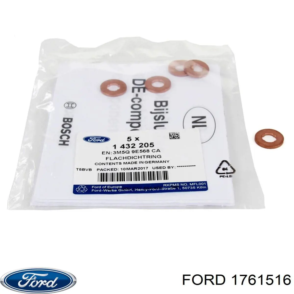 Króciec wentylacji kadłuba (separatora oleju) 1761516 Ford