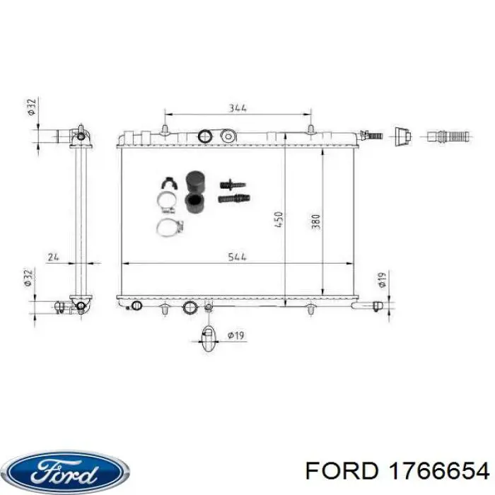 Lusterko wsteczne lewe Ford 1766654 cena, od 81,72 USD