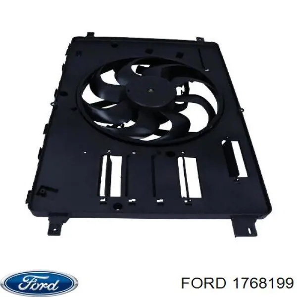 Do koszyka 1768199 Ford Dyfuzor chłodnicy, w komplecie z silnikiem i wirnikiem