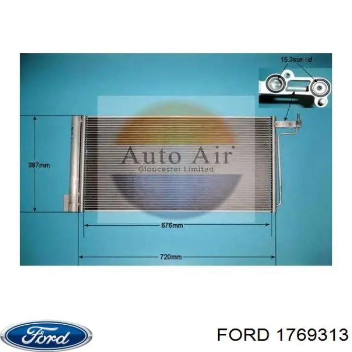 Chłodnica klimatyzacji Ford 1769313 cena, od 68,70 USD