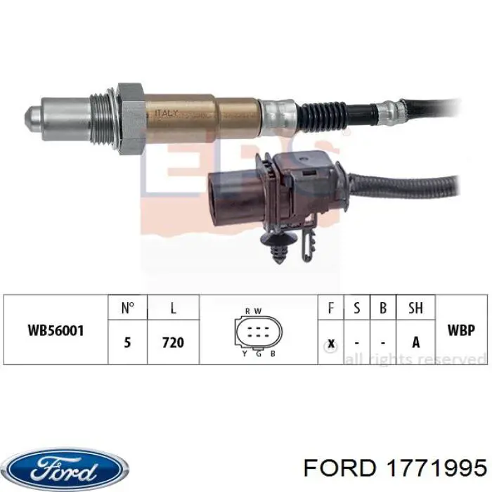 Sonda lambda czujnik tlenu przed katalizatorem Ford 1771995 cena, od 78,32 USD