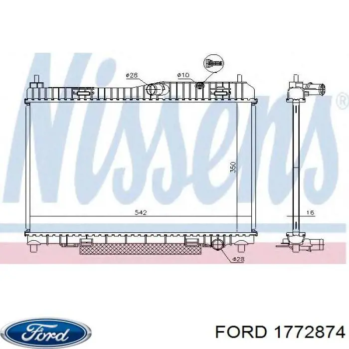 1772874 Ford Chłodnica silnika