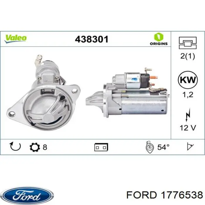 Rozrusznik 1776538 Ford