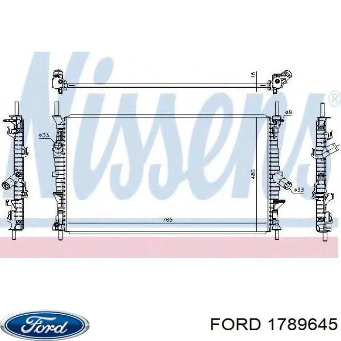 Chłodnica silnika Ford 1789645 cena, od 145,88 USD