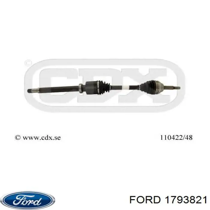 1793821 Ford półoś napędowa przednia prawa