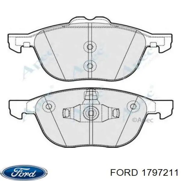 Do koszyka 1797211 Ford Klocki hamulcowe przednie tarczowe