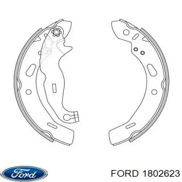 Klocki hamulcowe tylne bębnowe Ford 1802623 cena, od 25,87 USD