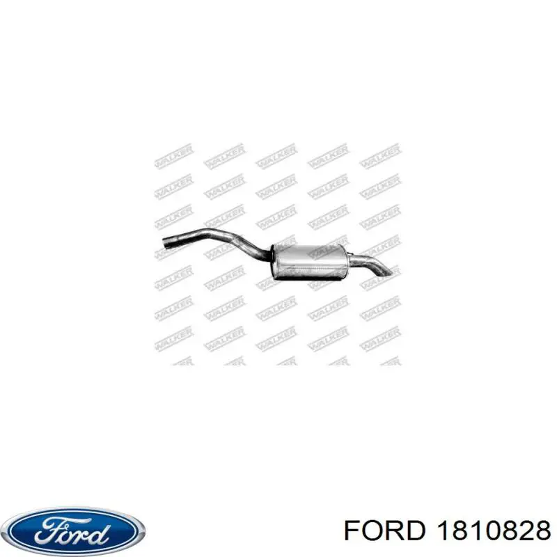 Do koszyka 1810828 Ford Tłumik, tylna część