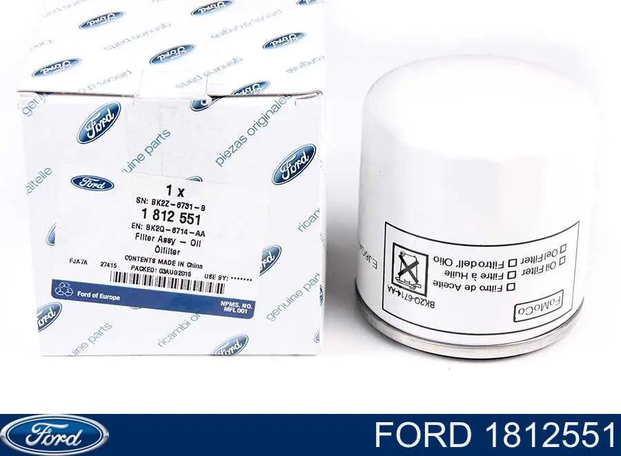 Filtr oleju Ford 1812551 cena, od 6,68 USD