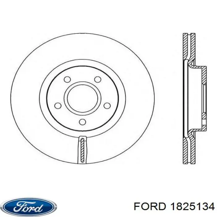Tarcza hamulcowa przednia Ford 1825134 cena, od 54,96 USD