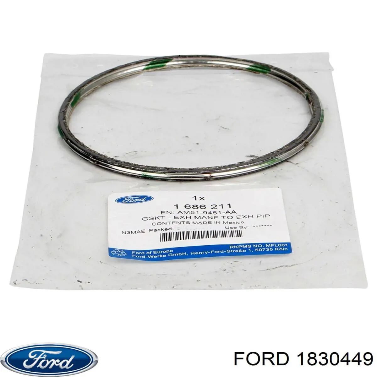 Do koszyka 1830449 Ford Uszczelka kolektora ssącego