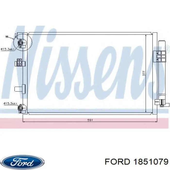 1851079 Ford Chłodnica klimatyzacji