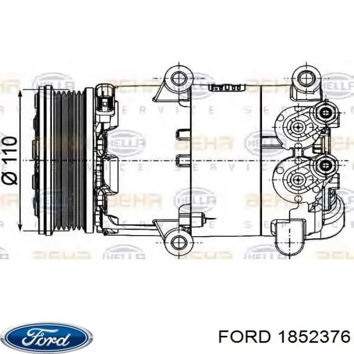 Sprężarka klimatyzacji 1852376 Ford