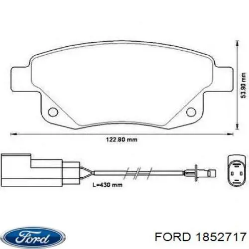 Okładziny (klocki) do hamulców tarczowych tylne Ford 1852717 cena, od 25,90 USD