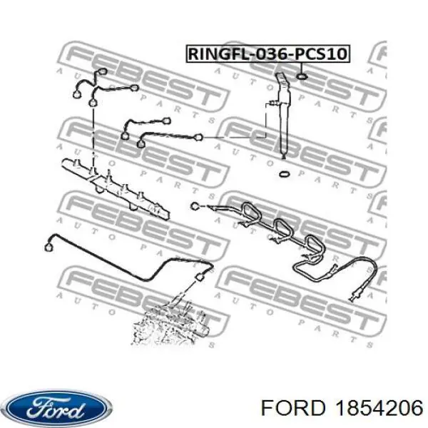 Pierścień uszczelniający wtryskiwacza Ford 1854206 cena, od 14,20 USD