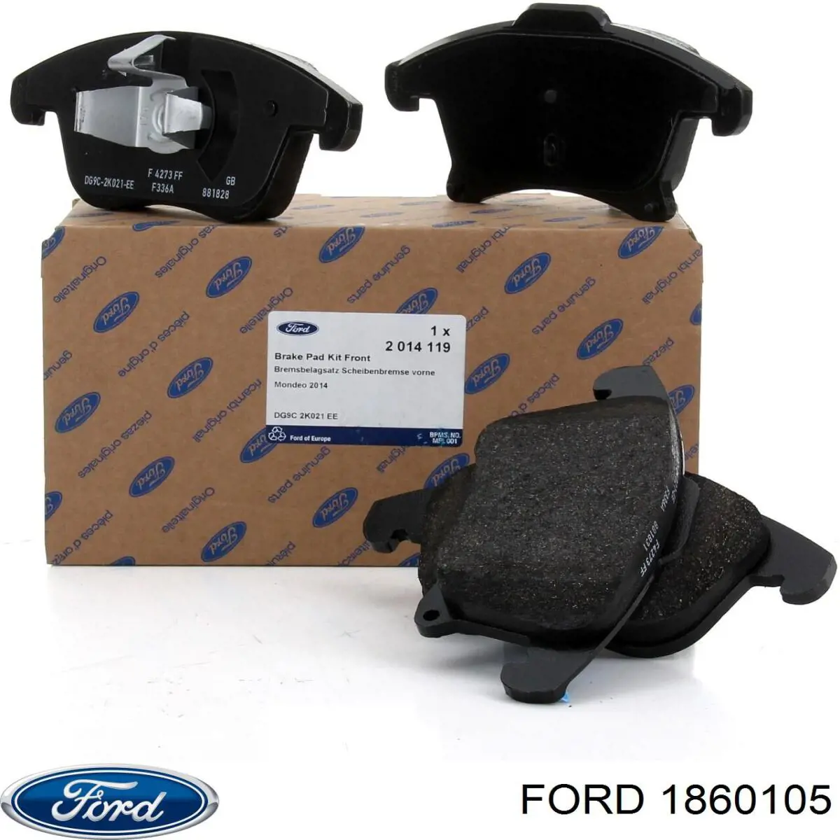 1860105 Ford Klocki hamulcowe przednie tarczowe